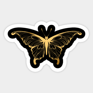 Gold Butterfly Sticker
